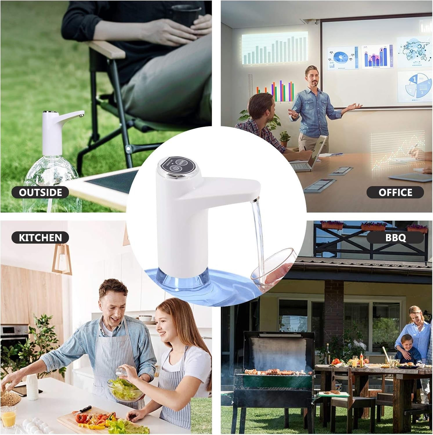 Rechargeable Automatic Water Bottle Pump – Touch Electric Dispenser
