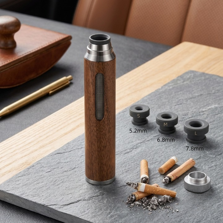 Portable Wooden Ashless Cigarette Holder