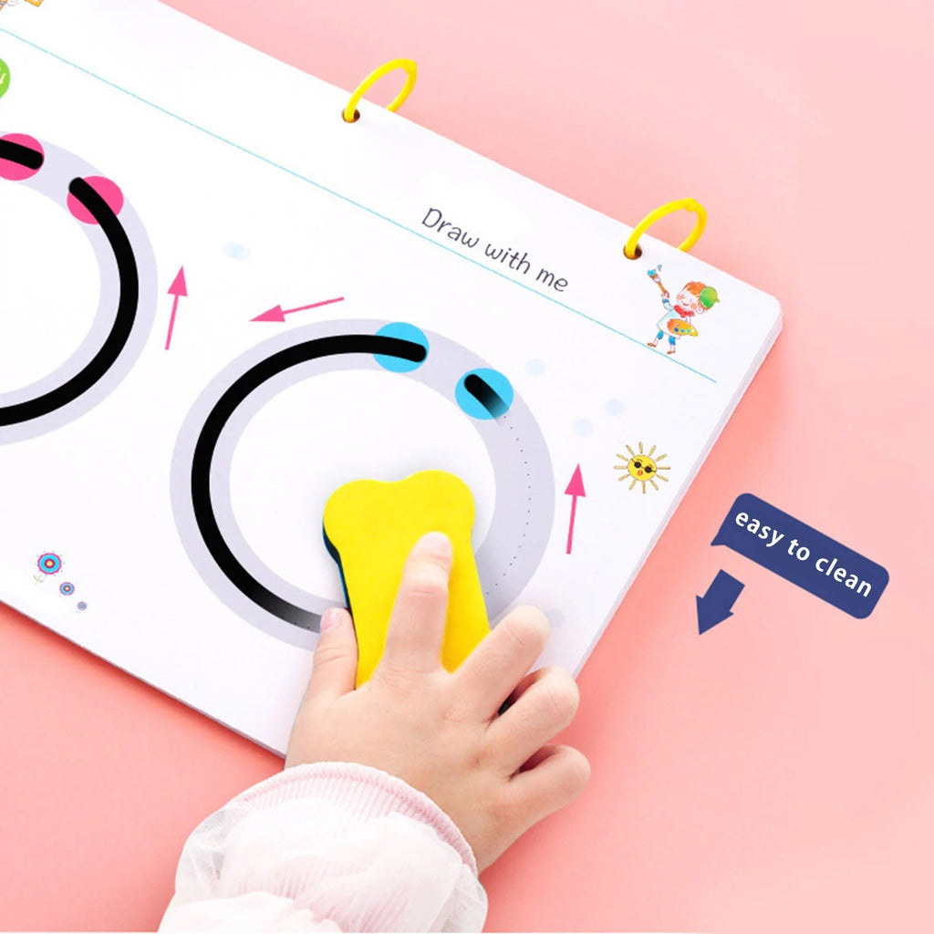 Magic Tracing Workbook Set for Kids with Reusable Magic Pen