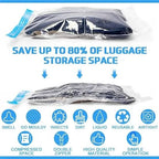 Vacuum Storage Bags Set with Hand Pump (5 Pack)