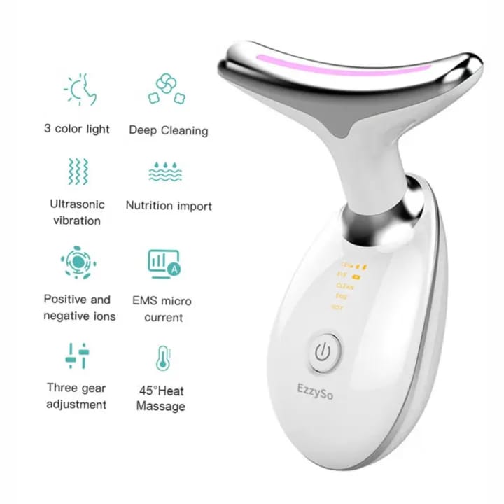 EMS Neck & Face Lifting Massager with LED Light