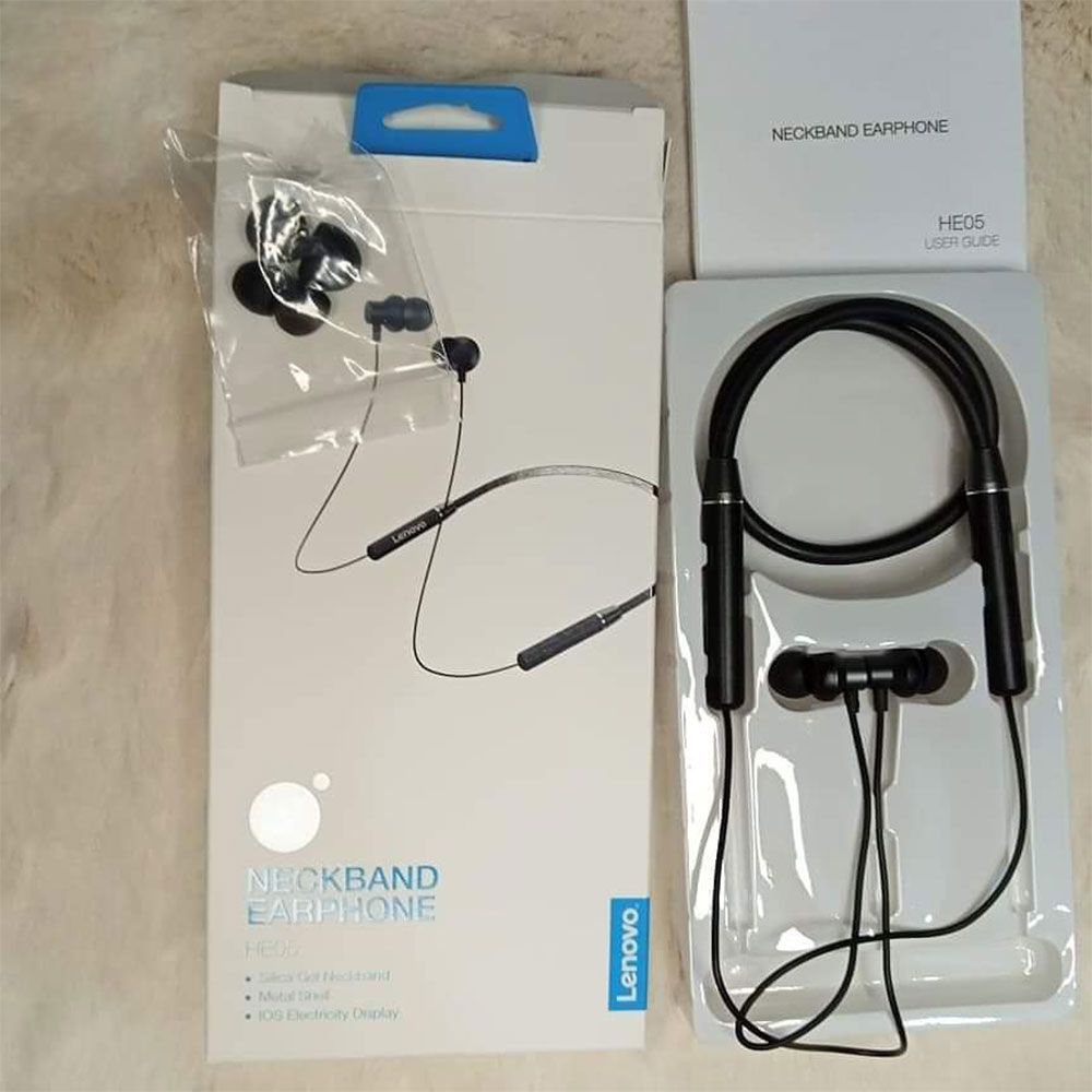 Lenovo HE05 Wireless Neckband Bluetooth Earphones