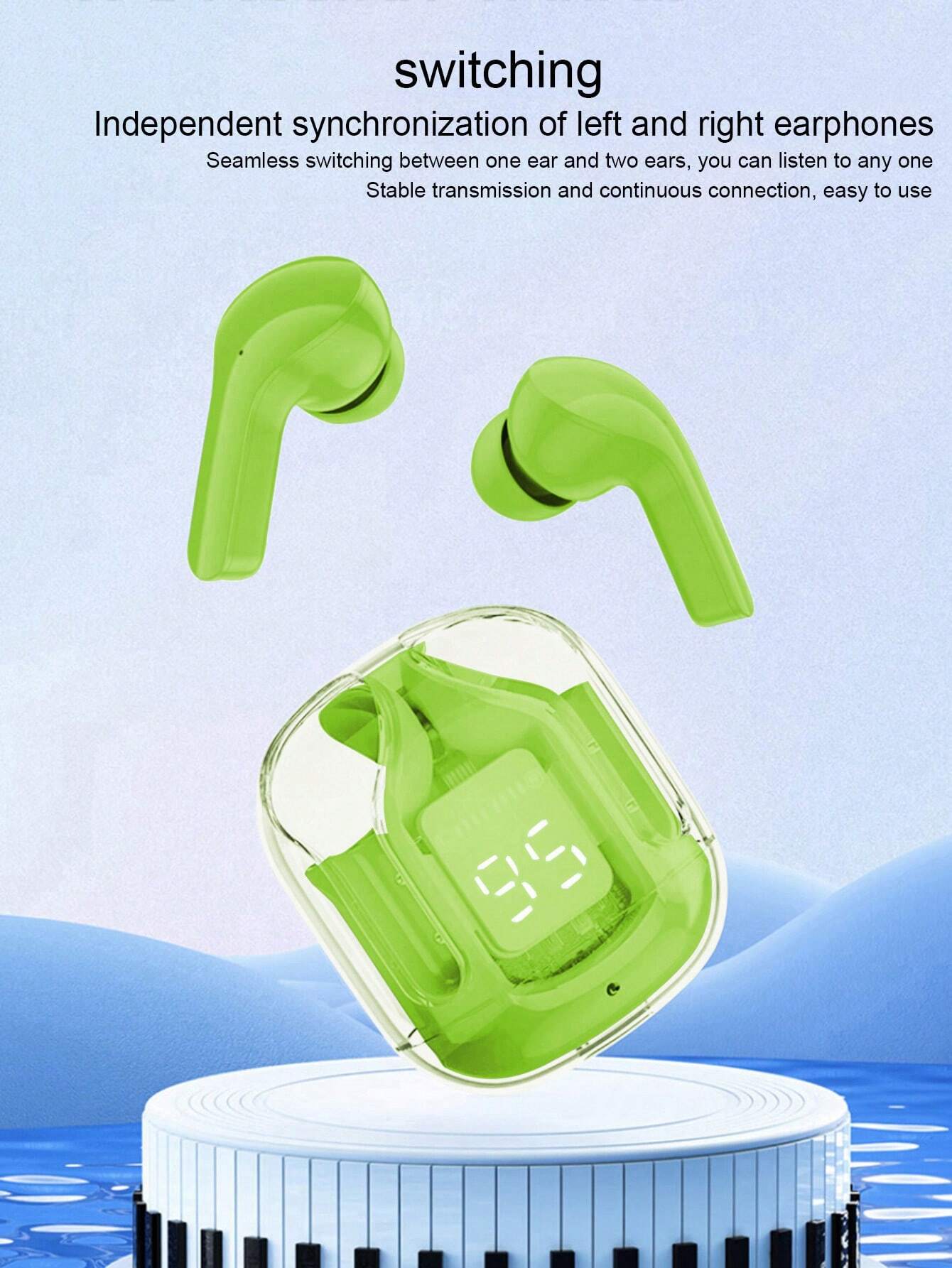 Air31 Earbuds Wireless Crystal Transparent body