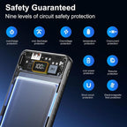10000Mah Power Bank Slim Portable Charger Pd 22.5W Fast Charging 5V 3A Usb-C Output Battery Pack With Emergency Lighting Compatible Android Phones And Most Electronic Devices
