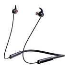 Itel Wireless Neckband – 20-Hour Playtime Bluetooth 5.0 Earphones with 10mm Bass Boost Drivers & IPX5 Water Resistance (Black)