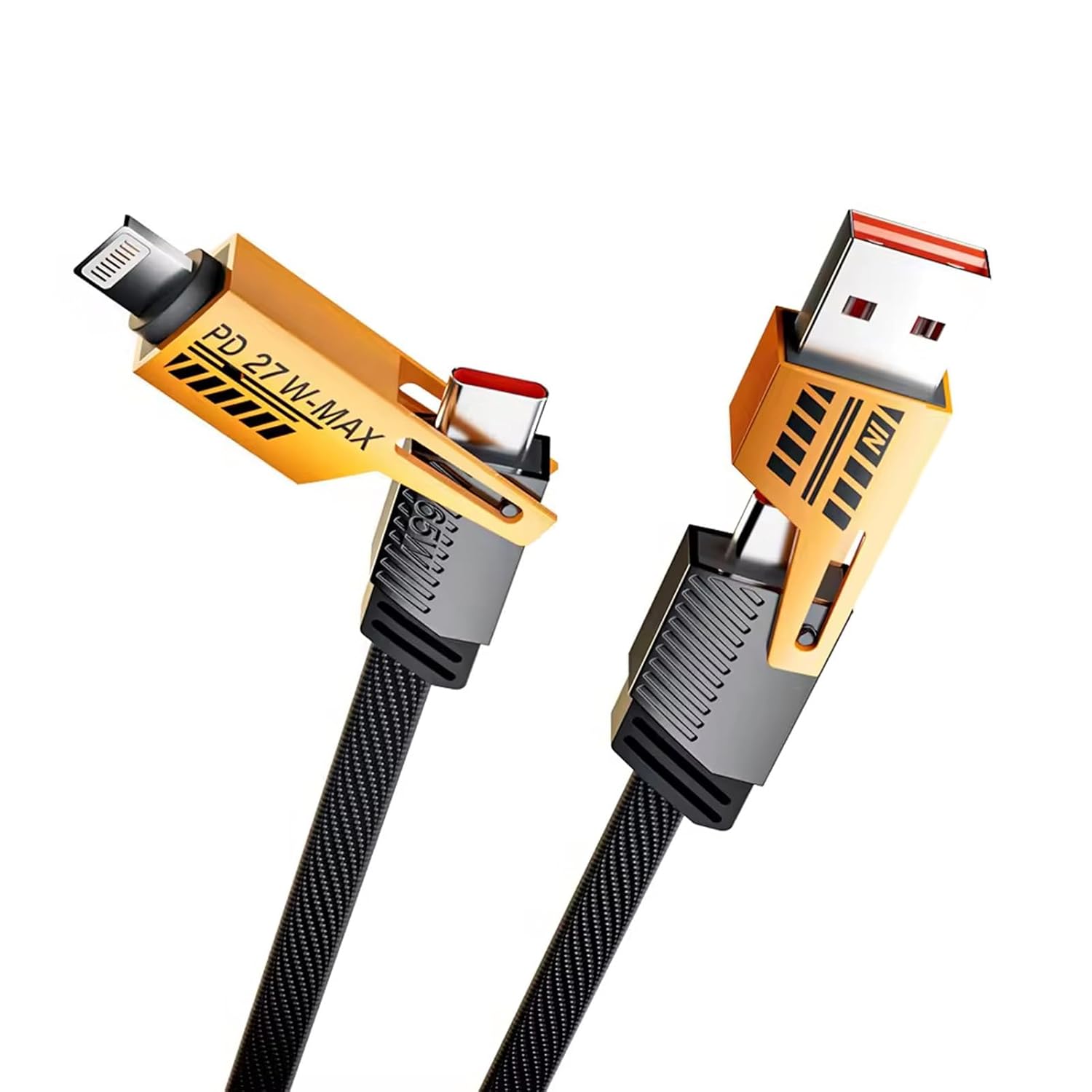 4-in-1 Multi USB Charging Cable – USB-C to USB-C, USB-C to Lightning, USB-A to USB-C, USB-A to Lightning