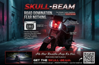 Premium Skull Headlamp for Honda CD70 & CG125 – Aggressive Red Skull DRL with Dual LED Projectors