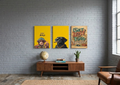 Urban Cool Ape & Dog Aesthetic Wooden Wall Art