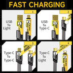 4-in-1 Multi USB Charging Cable – USB-C to USB-C, USB-C to Lightning, USB-A to USB-C, USB-A to Lightning