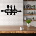 Stylish Kitchen Wall Decor Sign – Modern Utensil Design Wall Art for Dining & Cooking Space (5x12 inches)