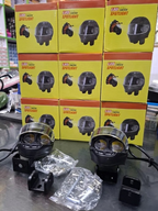 Universal Motorcycle LED Helmet-Style Spotlight – Dual Lens 2-Mode (White & Yellow) Fog Light Signal Lamp
