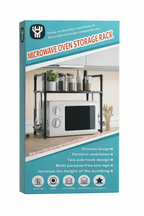 Microwave Oven Storage Rack 2-Tier Kitchen Organizer