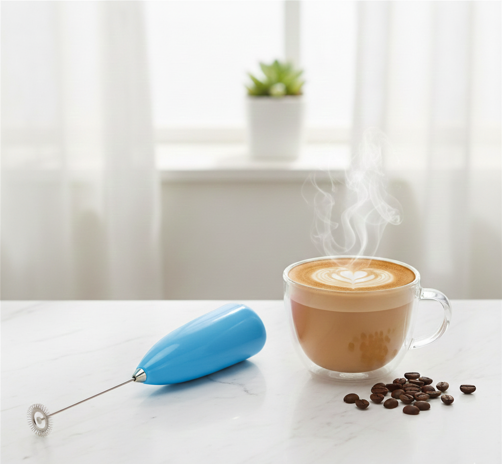 Coffee Beater & Milk Frother – Mini Handheld Egg Whisk, Drink Mixer & Foamer for Kitchen Use