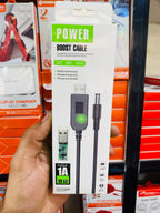 12W Power Boost Router Cable – USB to DC Step-Up Converter (5V, 9V, 12V) – High-Speed Power Delivery for Routers, Modems, and CCTV Cameras
