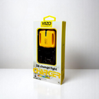 3A Light Change Charger with 2 USB Ports &amp; Built-in Micro USB Cable