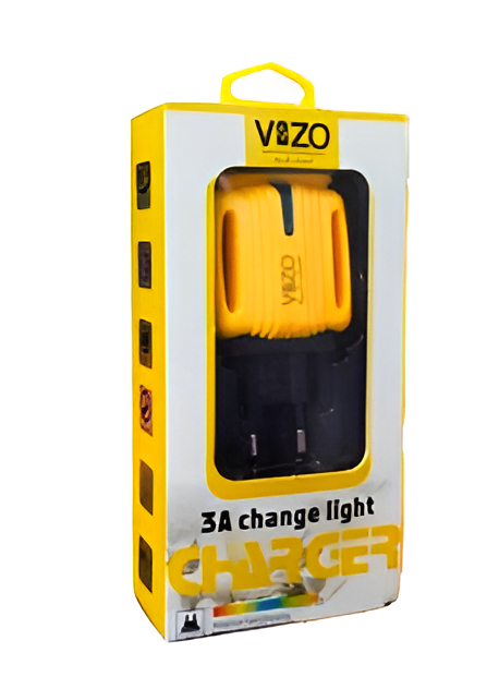 3A Light Change Charger with 2 USB Ports &amp; Built-in Micro USB Cable