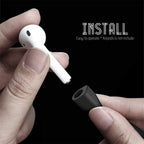 (Combo deal 1 Black x 1 White ) Anti Lost Silicone Earphone Rope Holder Cable For AirPods Strap Wireless Bluetooth Headphone Neck Strap Cord String 55CM