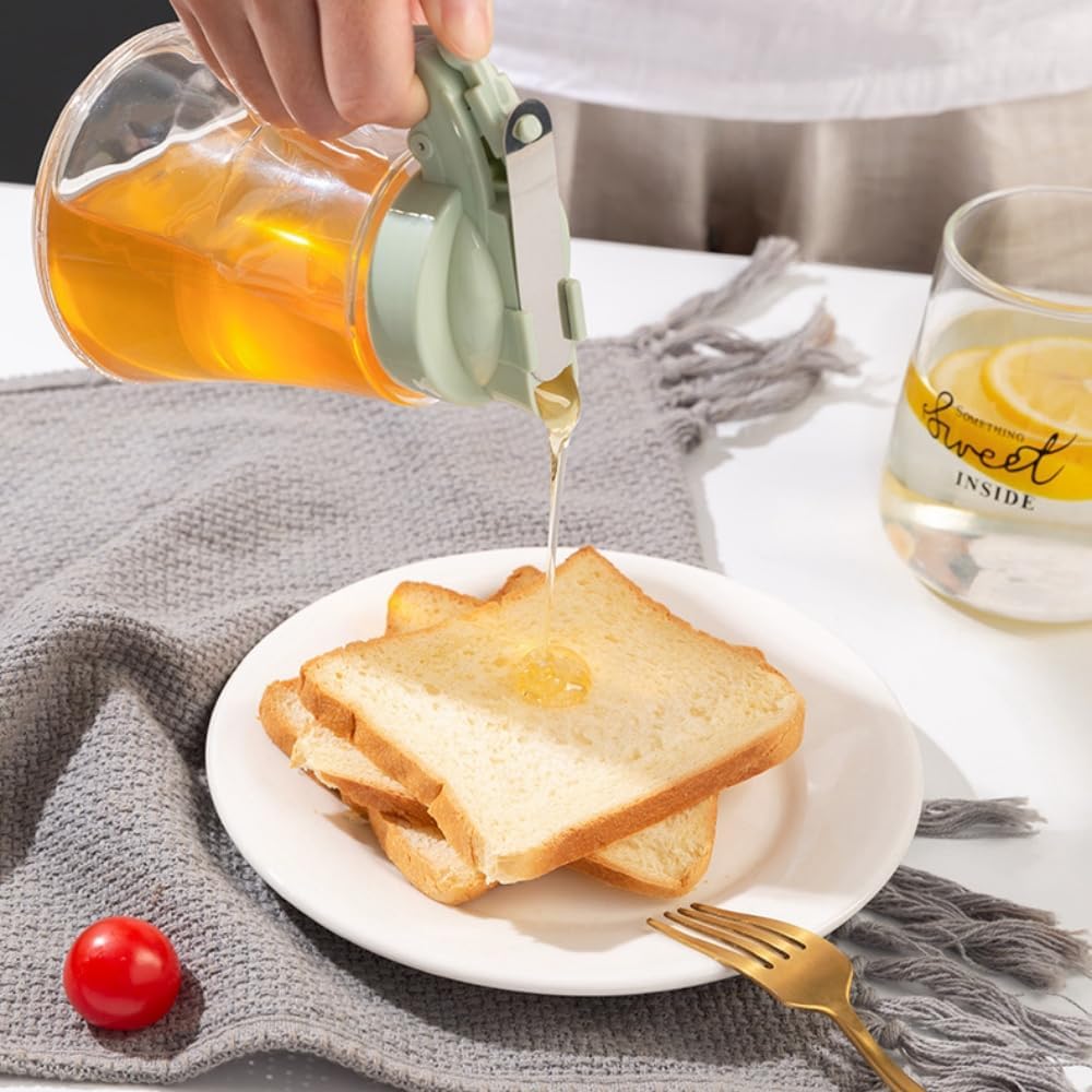 Honey Dispenser No Drip - Easy Squeeze Syrup Dispenser Bottle for Efficient Serving, Honey Squeeze Jar for Kitchen &amp; Coffee Bar, Mess-Free Solution(250ml)