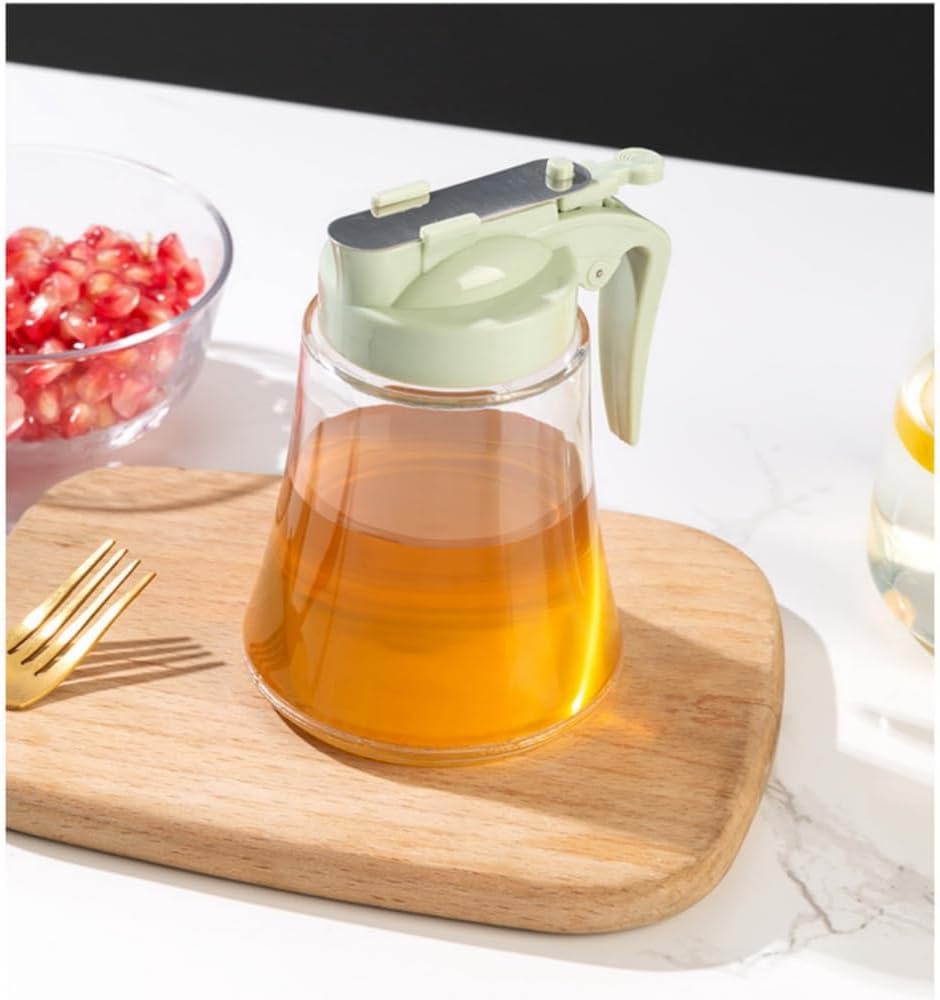 Honey Dispenser No Drip - Easy Squeeze Syrup Dispenser Bottle for Efficient Serving, Honey Squeeze Jar for Kitchen &amp; Coffee Bar, Mess-Free Solution(250ml)