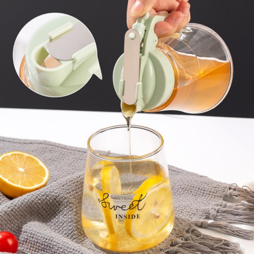 Honey Dispenser No Drip - Easy Squeeze Syrup Dispenser Bottle for Efficient Serving, Honey Squeeze Jar for Kitchen &amp; Coffee Bar, Mess-Free Solution(250ml)