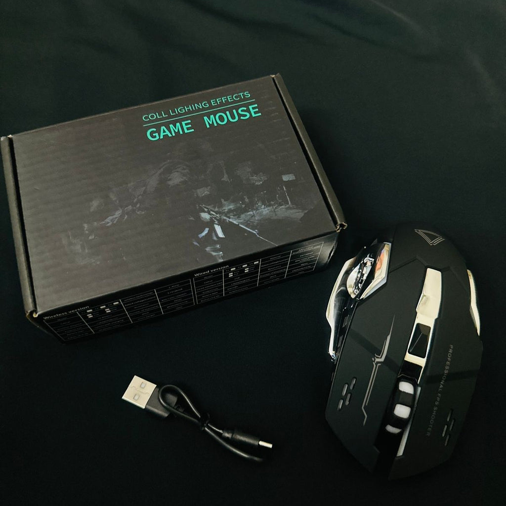 Wireless &amp; Rechargeable Gaming Mouse LED Light Mouse