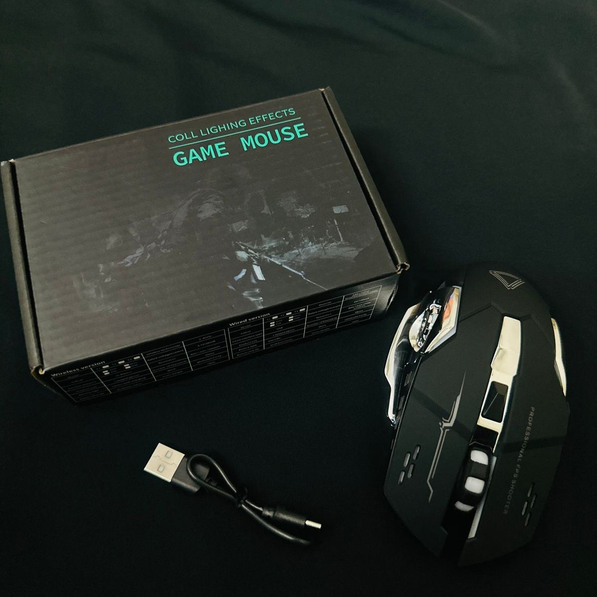 Wireless &amp; Rechargeable Gaming Mouse LED Light Mouse