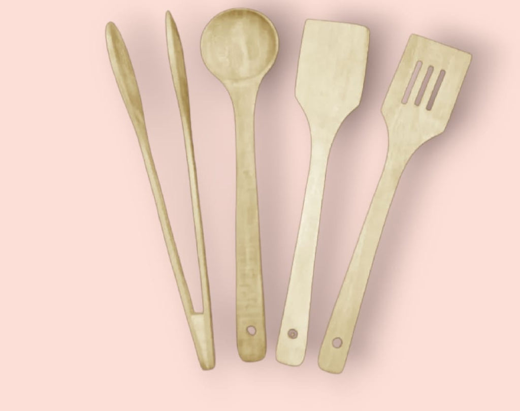 Pack of 4 – Wooden Spoon Set