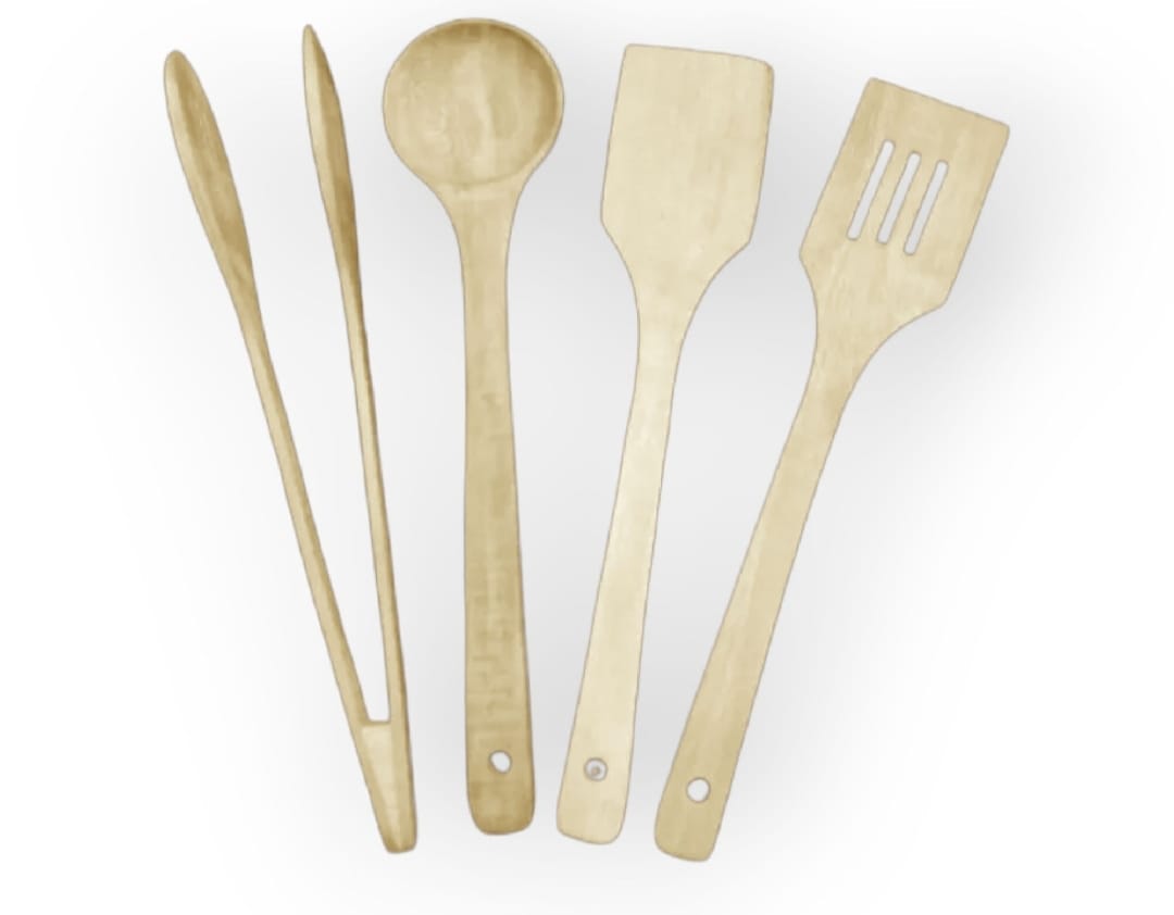 Pack of 4 – Wooden Spoon Set