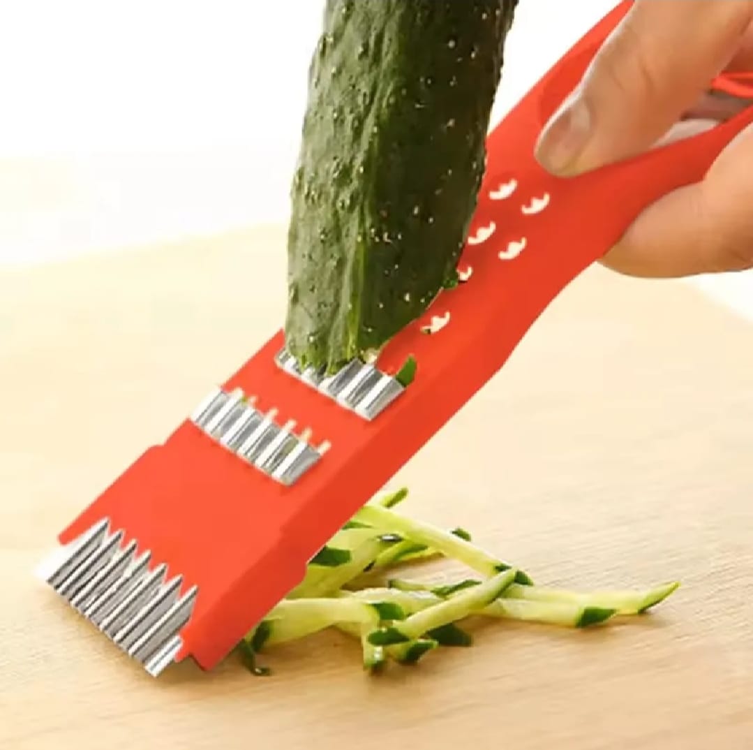 5-in-1 Multi Vegetable Cutter &amp; Peeler – Multipurpose Julienne Slicer, Grater, Metal Scraper, and Fruit &amp; Vegetable Kitchen Tool