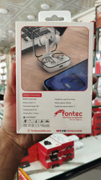 Fontec Glow Wireless Earbuds – Bluetooth 5.3 Gaming Earphones with ENC Noise Cancellation & Transparent Charging Case
