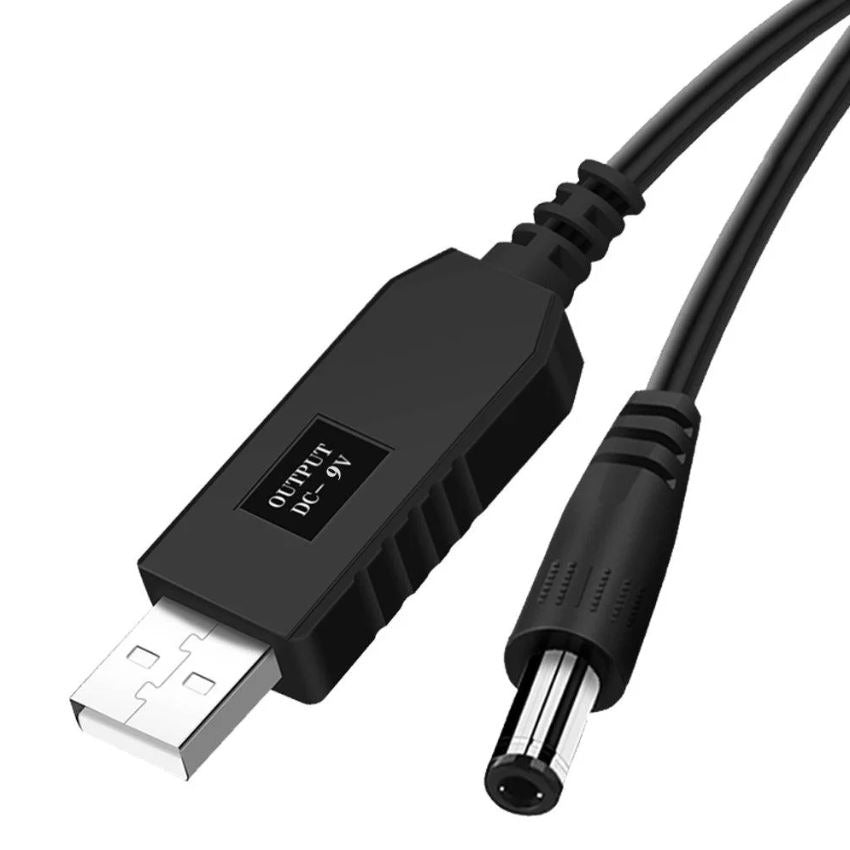12W Power Boost Router Cable – USB to DC Step-Up Converter (5V, 9V, 12V) – High-Speed Power Delivery for Routers, Modems, and CCTV Cameras
