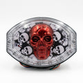 Universal 125cc Motorcycle LED Skull Tail Light – Multi-Color Fancy Rear Back Light for Bikes