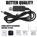 12W Power Boost Router Cable – USB to DC Step-Up Converter (5V, 9V, 12V) – High-Speed Power Delivery for Routers, Modems, and CCTV Cameras
