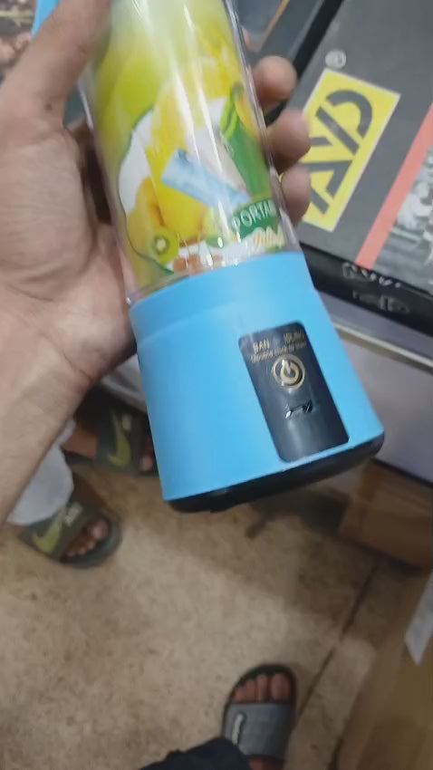 Portable USB Rechargeable Blender Bottle – 6 Blade Smoothie Maker